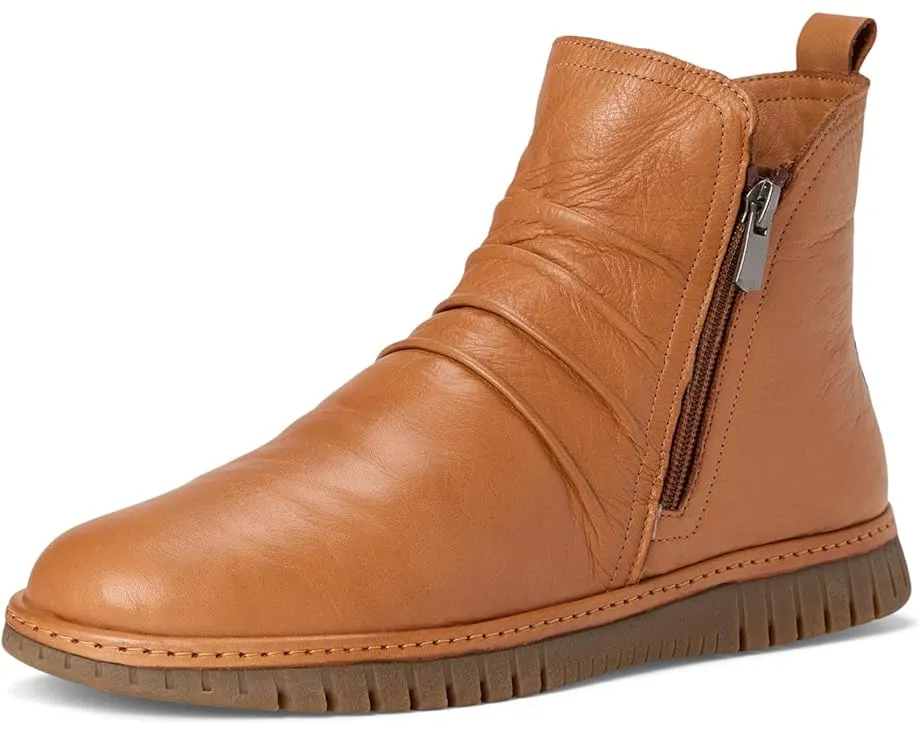 Ботильоны Rosado с двумя молниями и плиссированным верхом из мягкой кожи