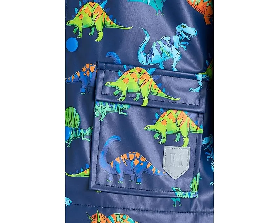 Непромокаемый плащ Hatley Kids Dino Party на кнопках с динозаврами