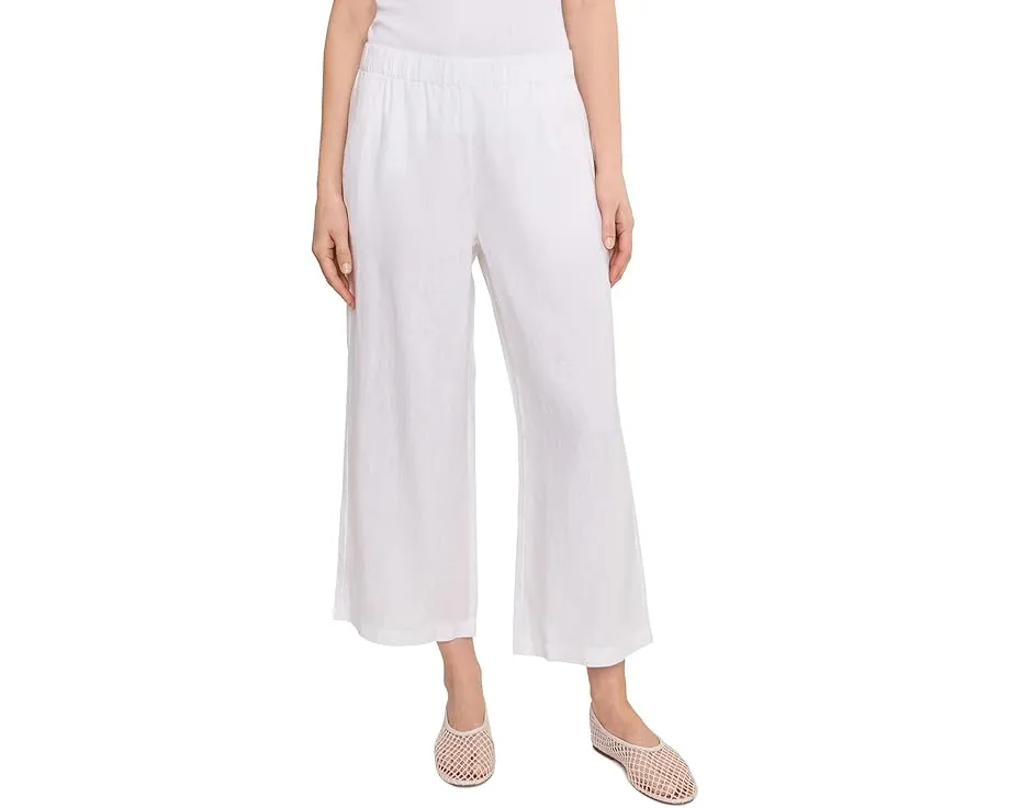 Широкие органические льняные брюки на щиколотке Eileen Fisher