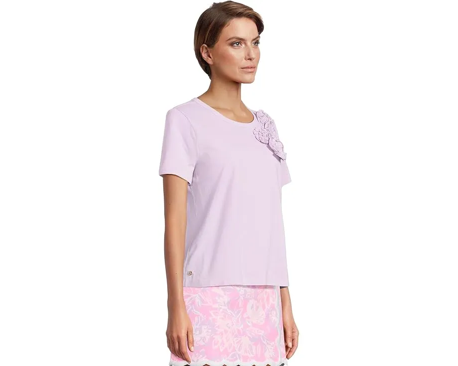 Трикотажный топ Clairmont Rosette с цветочным декором от Lilly Pulitzer