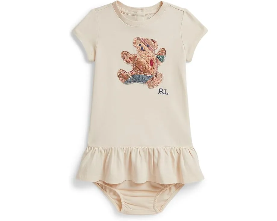 Хлопковое платье с мишкой и шорты Polo Ralph Lauren для малышей