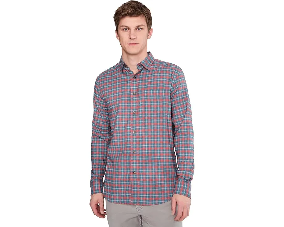 Рубашка Faherty Movement Brushed из смесовой ткани с начесом и карманом