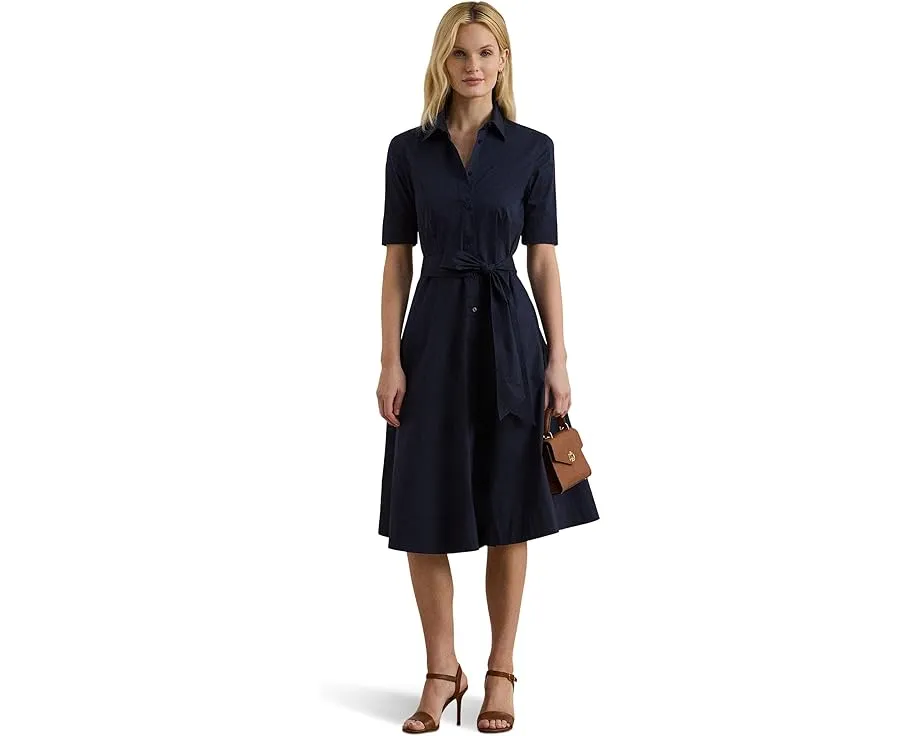 Платье-рубашка Lauren Ralph Lauren с поясом из хлопковой смеси