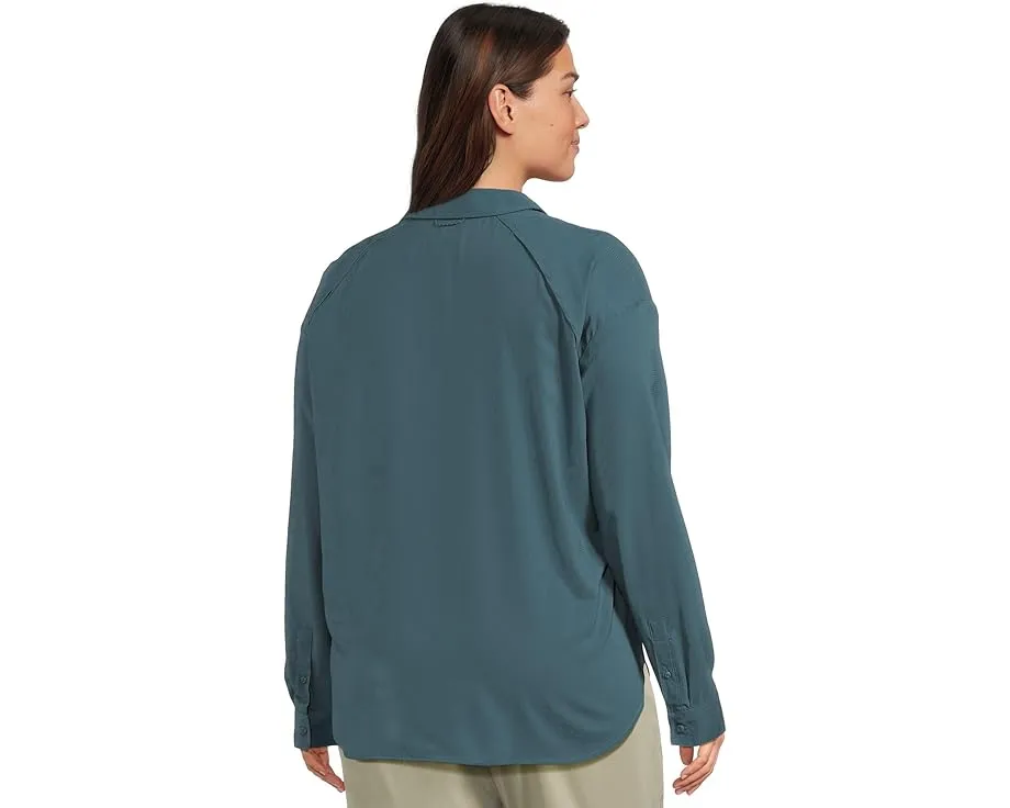 Рубашка Columbia Plus Size Silver Ridge Utility с длинным рукавом и UPF 50