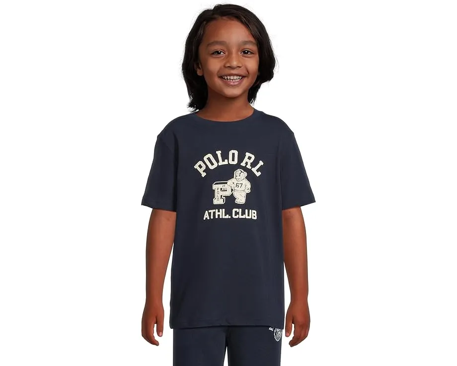Детская футболка Polo Ralph Lauren Kids из хлопкового джерси с аппликацией