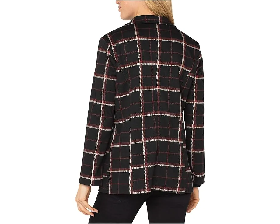Пиджак Liverpool Los Angeles Petite Tattersall Plaid Knit Jacquard Boyfriend Blazer