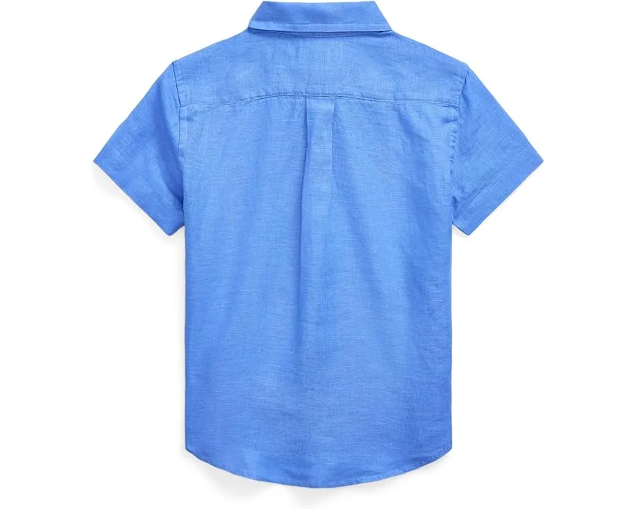 Детская рубашка Polo Ralph Lauren Kids из льна с короткими рукавами