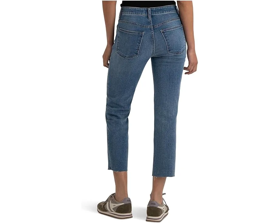 Джинсы KUT from the Kloth Rachael High-Rise Fab Ab Mom с необработанным краем