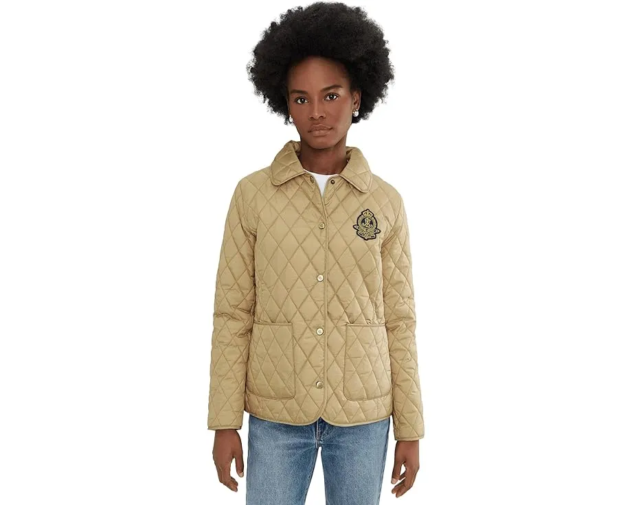 Куртка Lauren Ralph Lauren Single Breasted Quilt W Crest с водоотталкивающей пропиткой