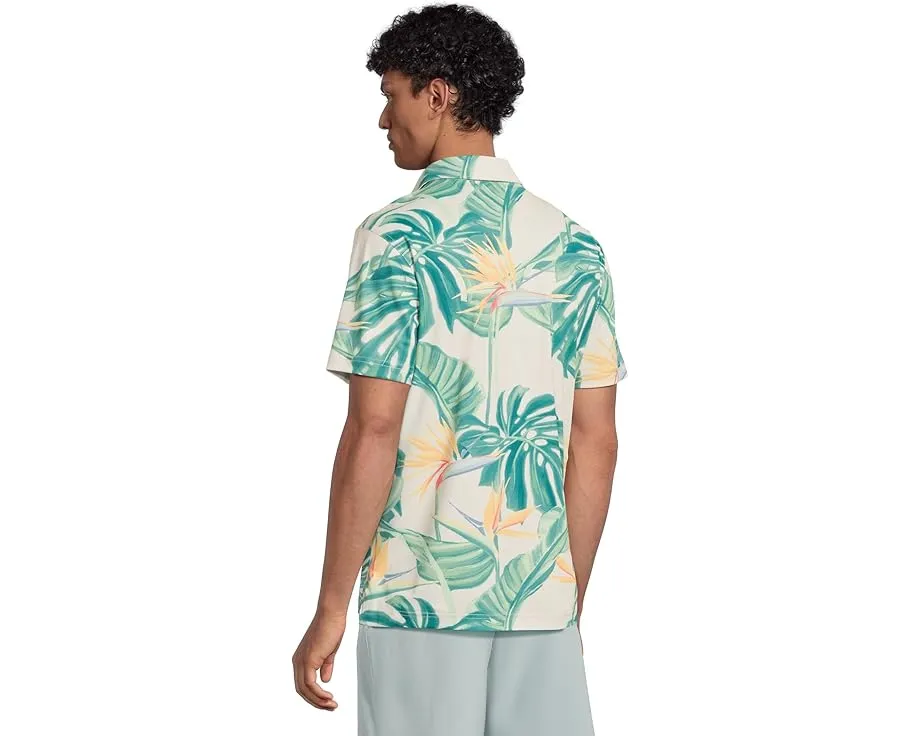 Поло Chubbies The Frond Of You из дышащей ткани с принтом листьев