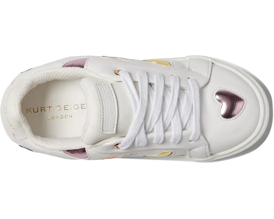 Детские кроссовки Kurt Geiger London Kids Mini Lane Love с разноцветными сердечками
