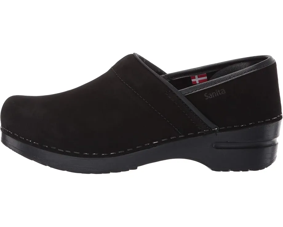 Сабо Sanita Nina из мягкой замши с анатомической стелькой