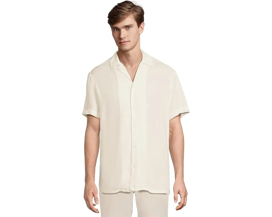 Рубашка Chubbies The Ivory Lotus из вискозы с открытым воротником