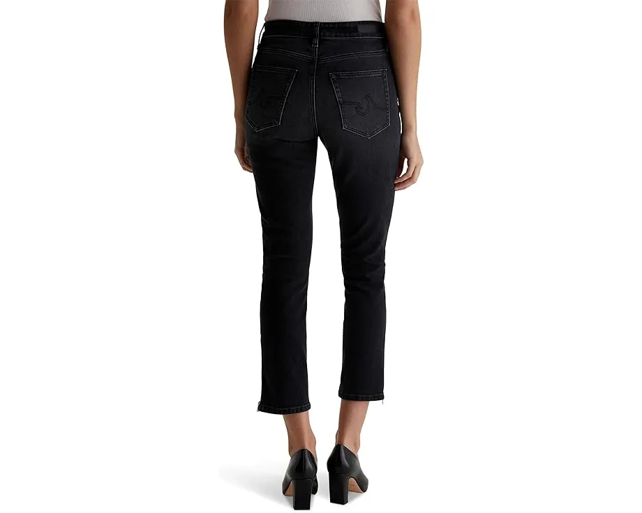 Джинсы AG Jeans Mari с завышенной талией и прямым укороченным кроем Slim Straight
