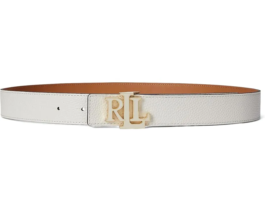 Ремень Lauren Ralph Lauren с логотипом из зернистой кожи реверсивный