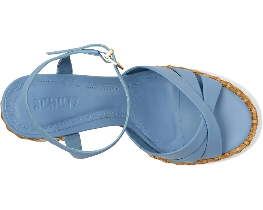 Schutz Keefa Straw босоножки на платформе с верхом из натуральной соломки