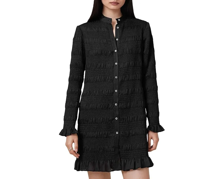 Мини-платье AllSaints Meg с плиссировкой и рюшами