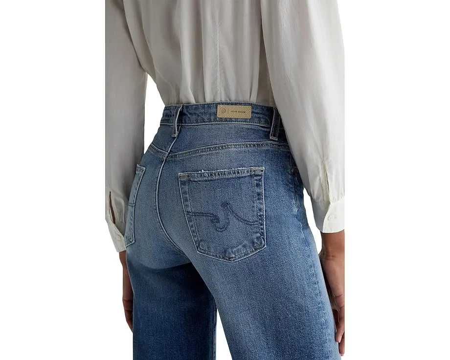 Джинсы AG Jeans Saige с широкими штанинами и принтом в стиле открытки