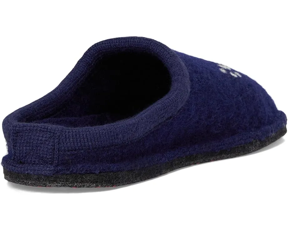 Тапочки Haflinger Fido из вареной шерсти с рисунком собаки