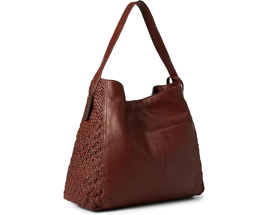Сумка хобо Hazel из мягкой кожи с плетеным узором и ремнем через плечо