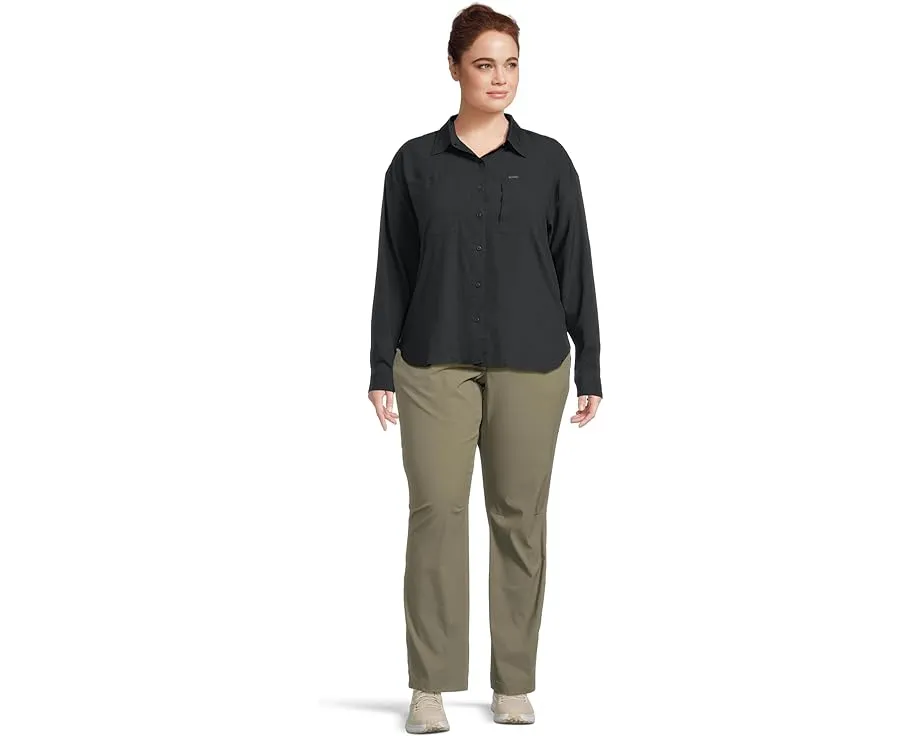 Рубашка Columbia Plus Size Silver Ridge Utility с длинным рукавом и UPF 50