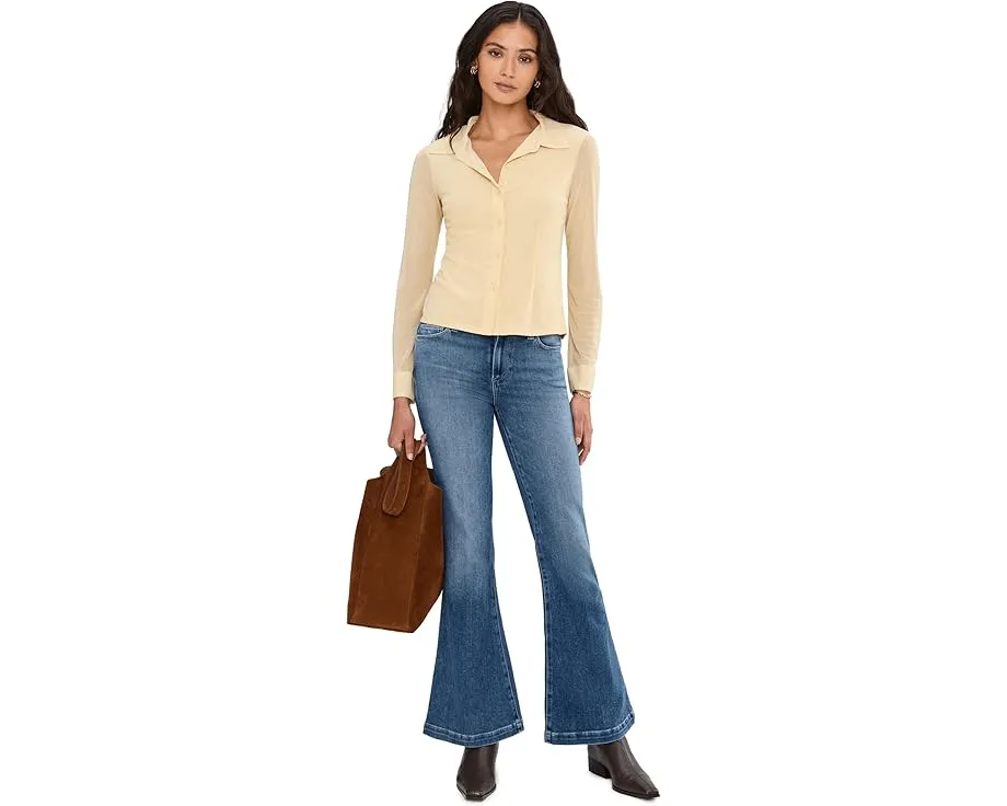 Джинсы Paige Genevieve 32 дюйма с клешем и винтажной отделкой