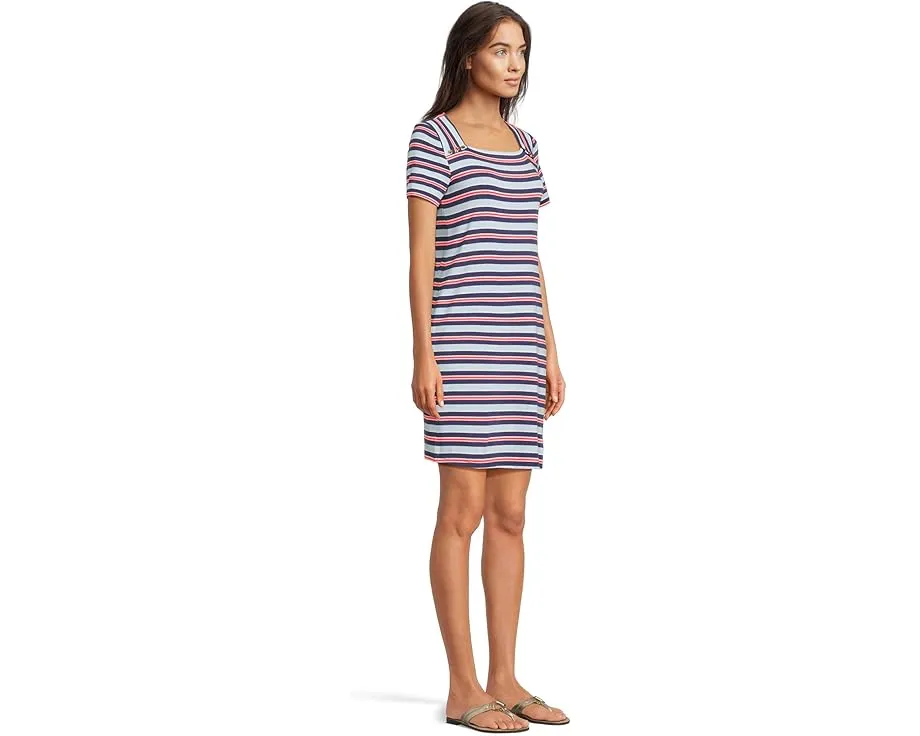 Платье Beaty с квадратным вырезом и золотыми пуговицами