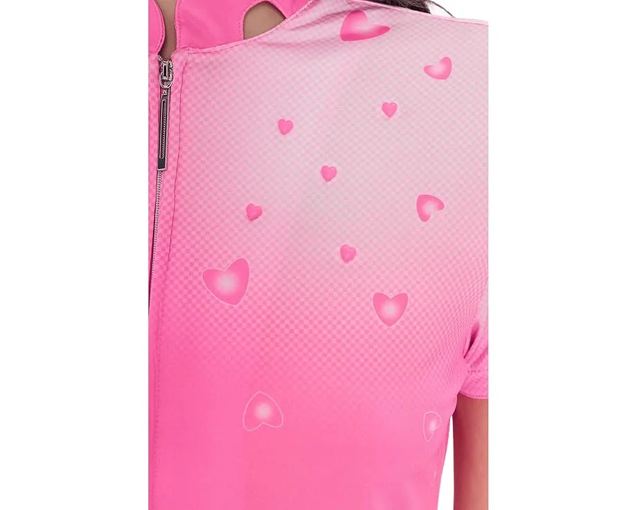 Топ Jamie Sadock с коротким рукавом и молнией на вороте Happy Heart