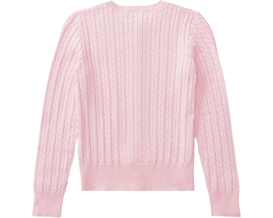 Кардиган Polo Ralph Lauren Kids из хлопка с рельефным узором для старших детей