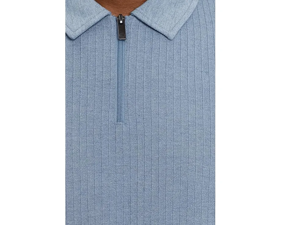Поло Johnston & Murphy Finn Ribbed Zip на молнии с ребристым эффектом