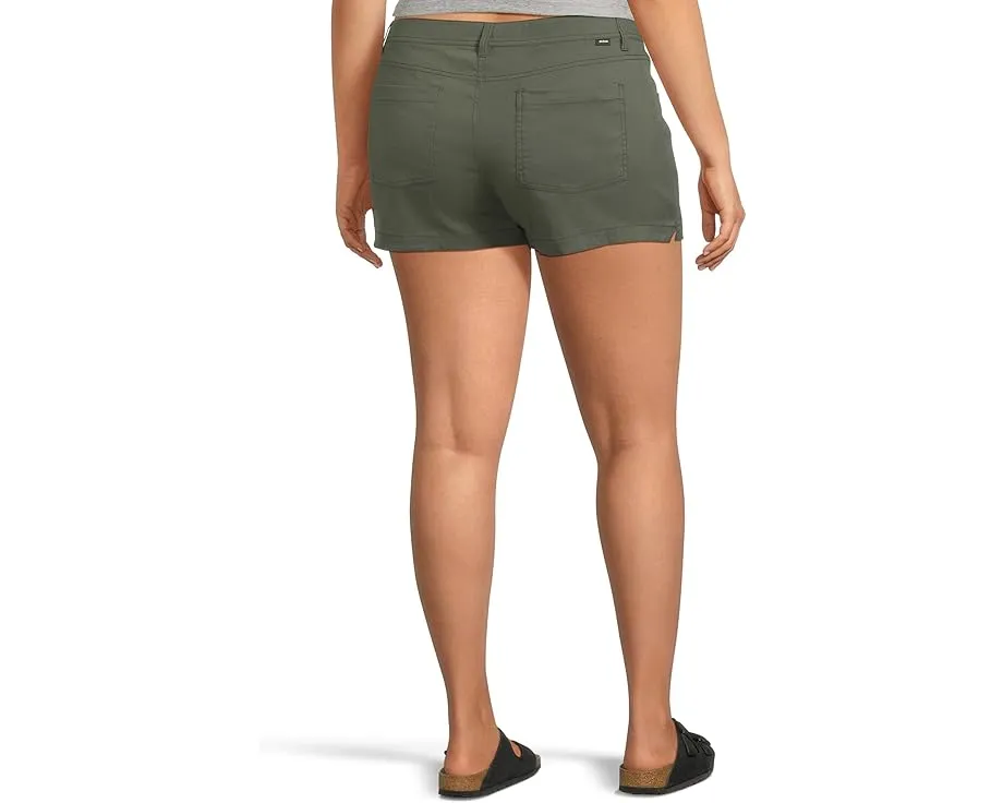 Шорты Prana Stretch Zion Halle с защитой UPF 50+ и влагоотводящими свойствами
