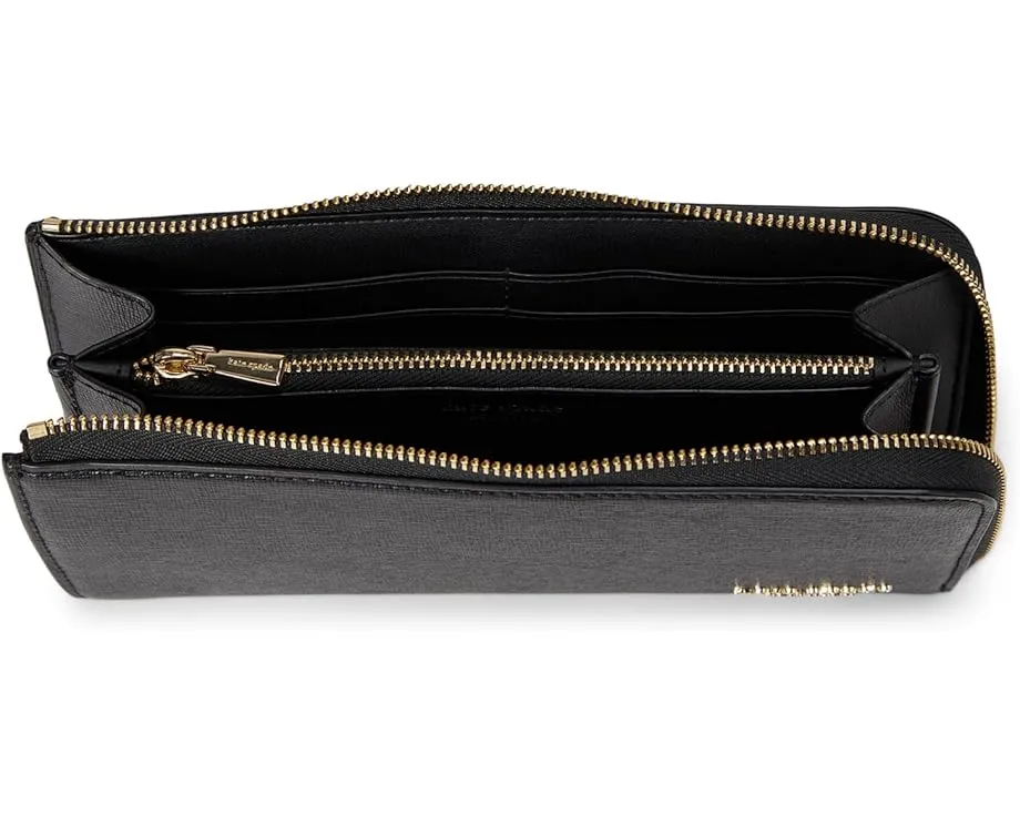 Континентальный кожаный кошелек на молнии Devin Saffiano от Kate Spade New York