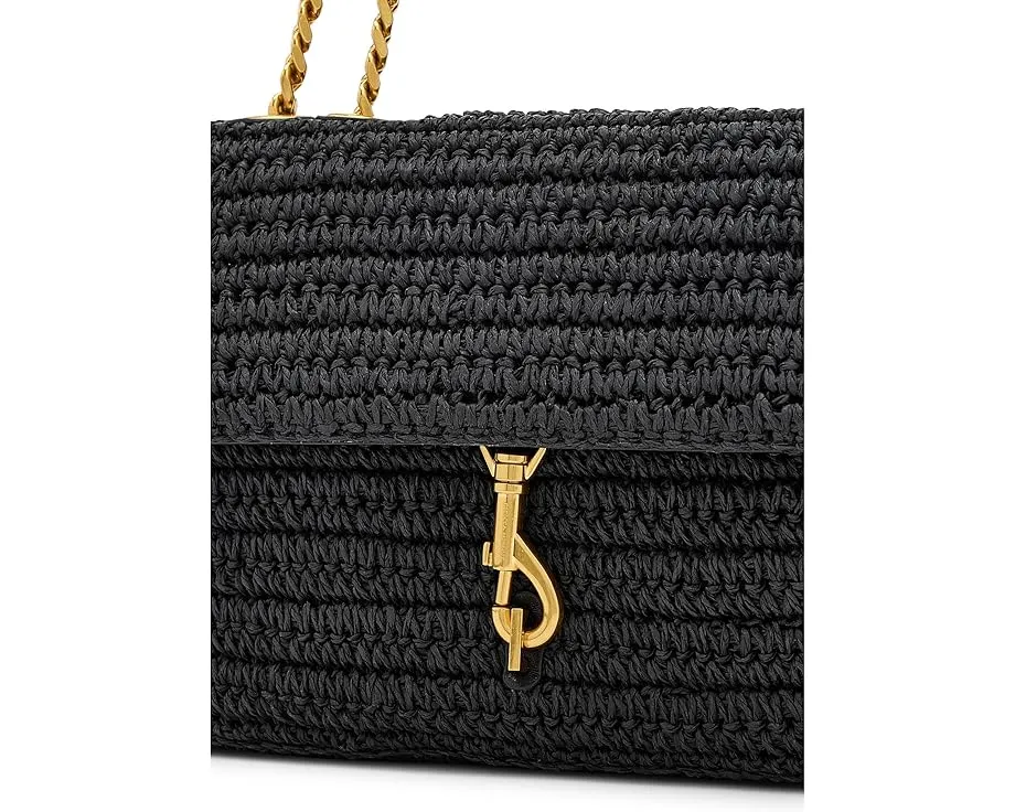 Сумка кроссбоди Rebecca Minkoff Edie MD с длинной цепью и узором