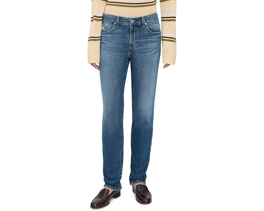Джинсы Sandra Low Rise Slim Straight с низкой посадкой и прямым кроем в цвете 10 Years Illiad от AG Jeans