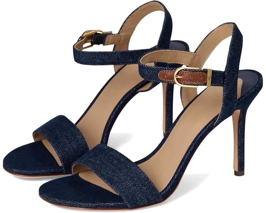 Босоножки LAUREN Ralph Lauren Gwen из денима на каблуке-стилете