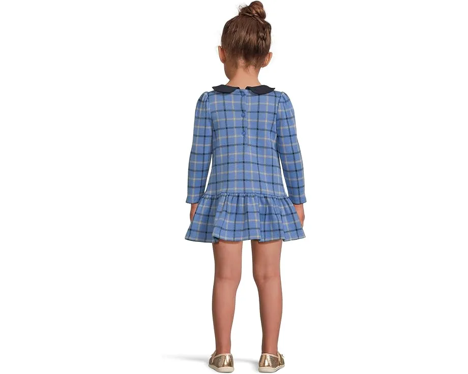Платье для девочки Janie and Jack в клетку жаккард с бантом и длинными рукавами