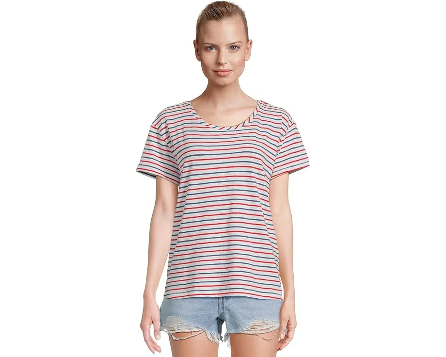 Футболка Vineyard Vines Slub Jersey Relaxed Tee с полосками и круглым вырезом