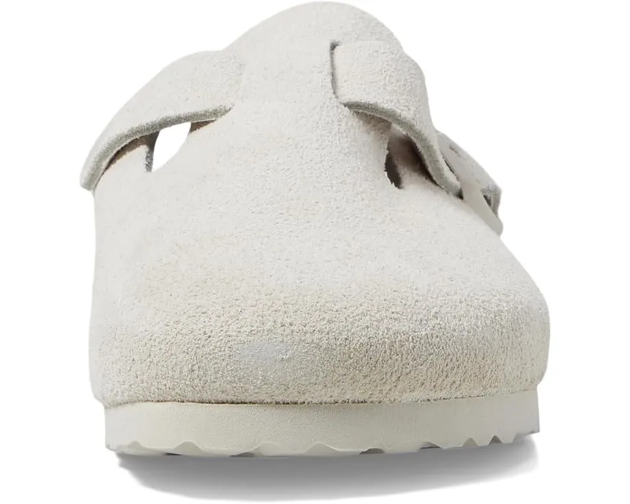 Биркенштоки Boston Soft Footbed из замши с анатомической пробковой стелькой