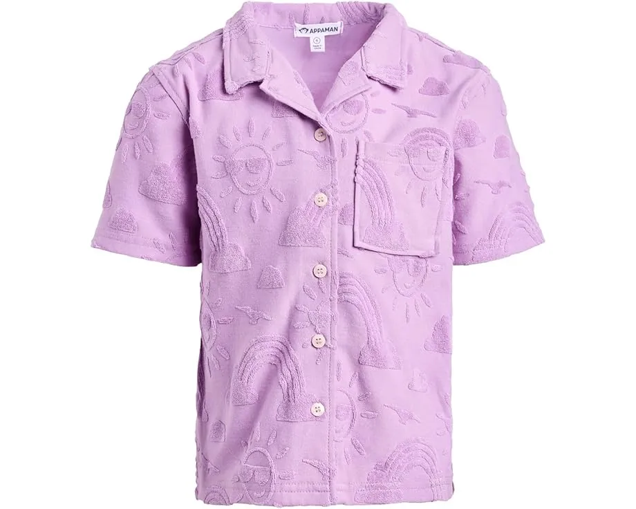 Appaman Kids Resort Shirt с короткими рукавами и воротником на пуговицах для мальчиков и девочек