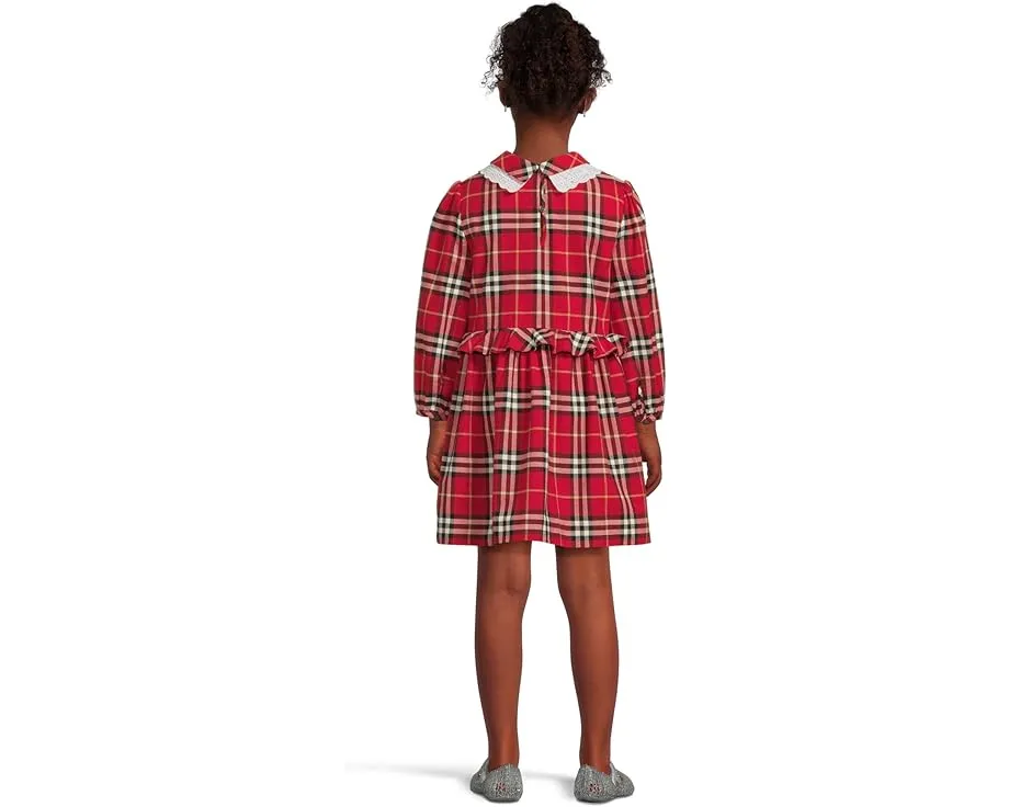 Платье Kira в клетку для детей с кружевными деталями Burberry Kids