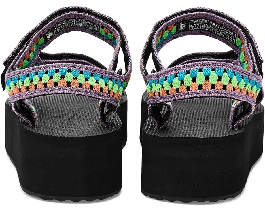 Сандалии Teva Flatform Universal Prism с ремешками в стиле вязания крючком