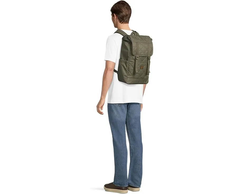 Стеганый рюкзак Herschel Retreat Quilted Capsule с переработанной тканью и множеством карманов