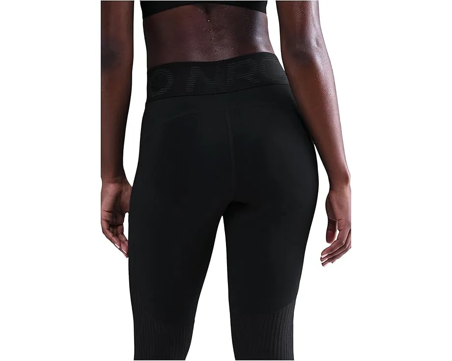 Высокие леггинсы Nike Pro Dri-FIT Warm Sculpt с сетчатым принтом