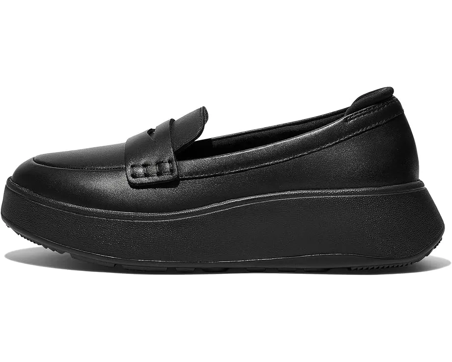 Лоферы FitFlop F-Mode на платформе из кожи в стиле пенни-лоферов