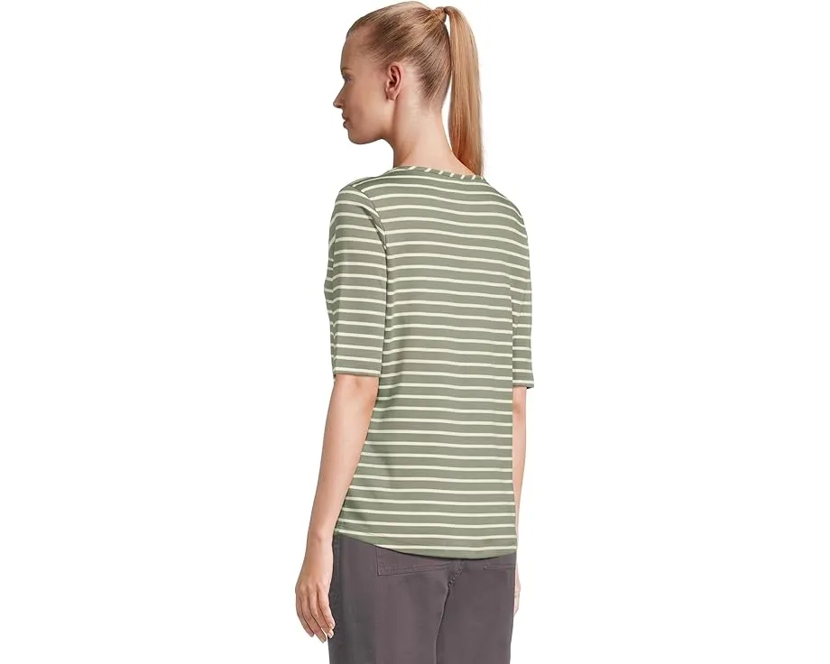 Футболка L.L.Bean Pima Cotton с лодочкой и рукавом три четверти