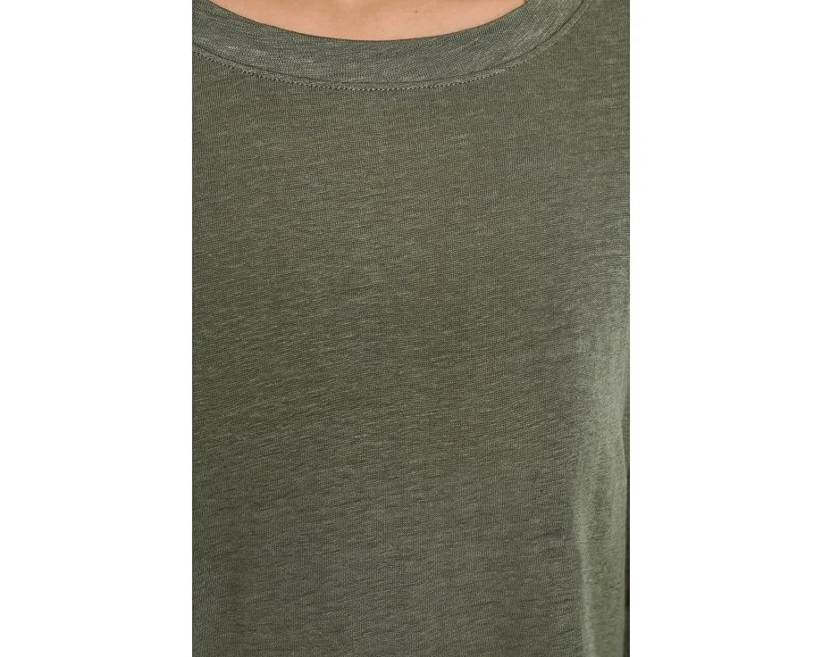 Eileen Fisher Футболка с длинным рукавом и круглым вырезом из органического льняного джерси