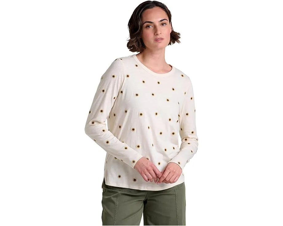 Свитшот Toad&Co Primo Long Sleeve Crew с вышивкой из органического хлопка