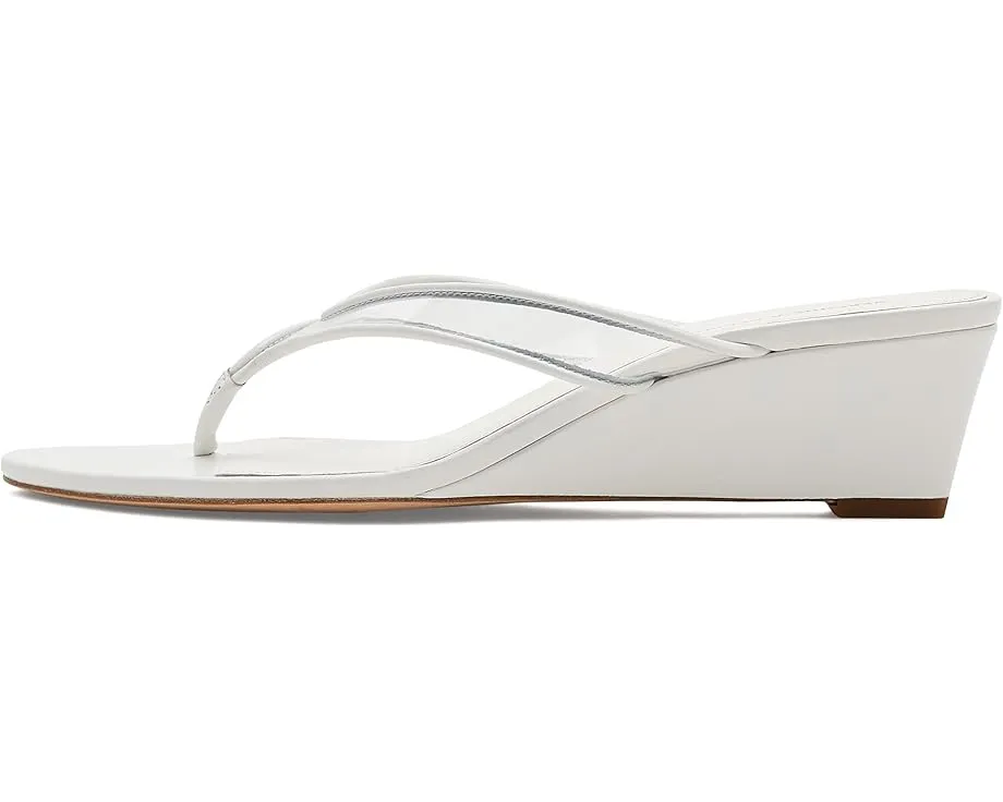 Босоножки-танкетки Clea Wedge Veronica Beard из кожи с перепончатым ремешком
