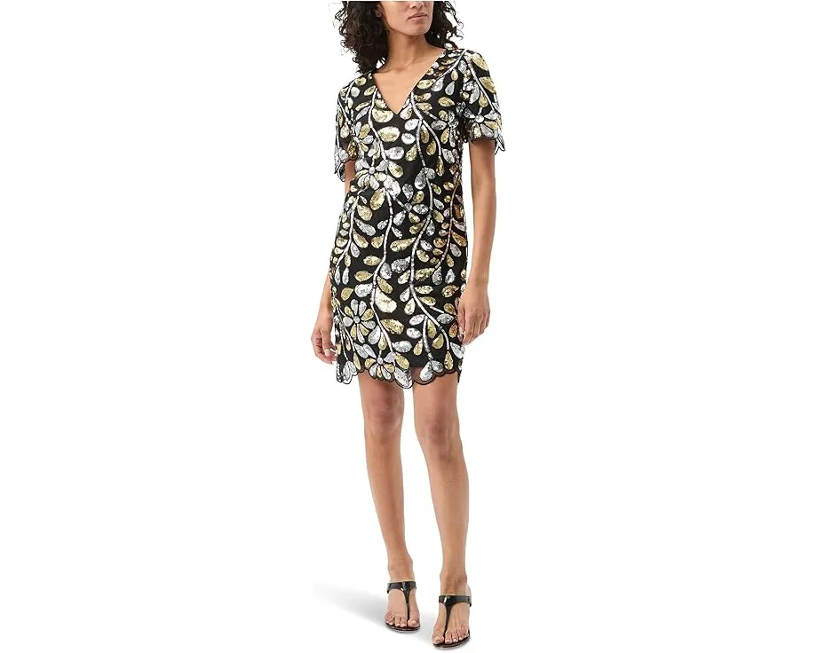 Trina Turk Платье Obelle 2 с пайетками и фигурным подолом