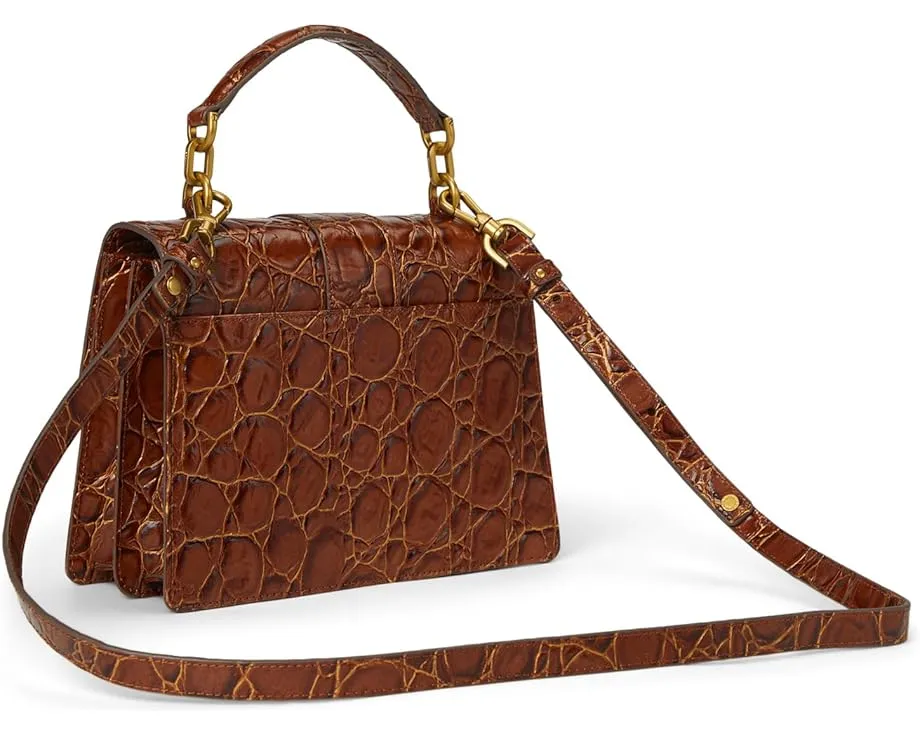 Сумка-сатчел Small Hallie с расширяющимися боками и цепной ручкой Brahmin